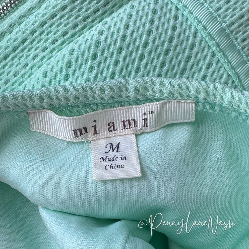 Miami Sleeveless Fit & Flare Dress Mint Green - Picture 7 of 9
